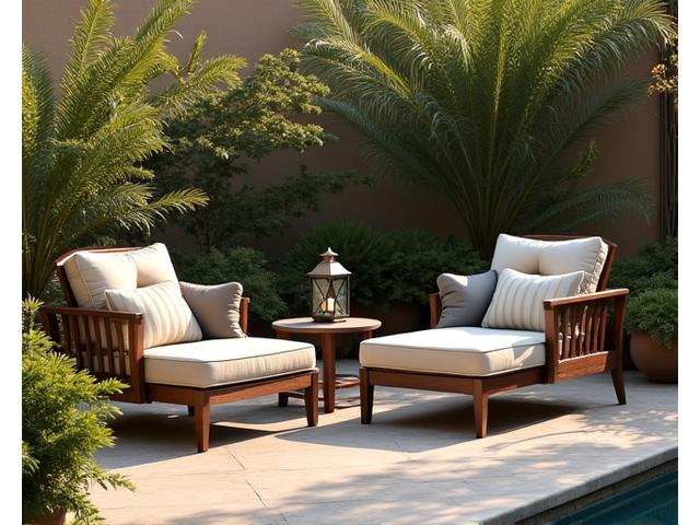 세련된 야외 파티오 가구 세트